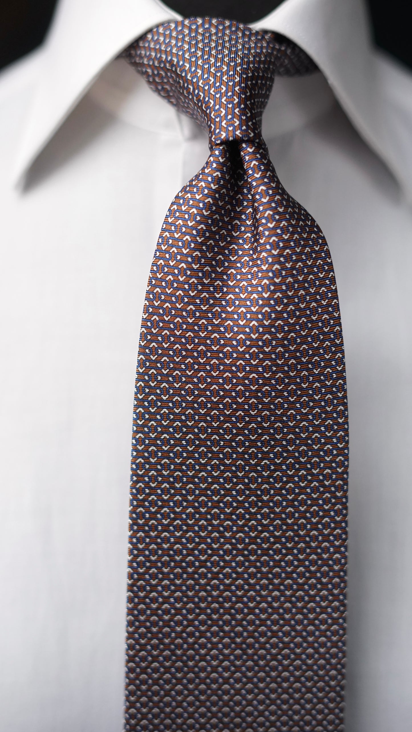 Salvia Brown Silk Necktie