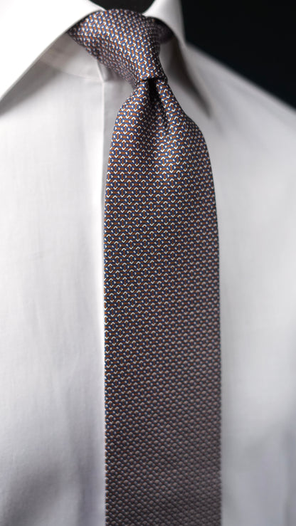 Salvia Brown Silk Necktie