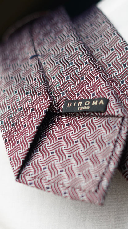 Bice Burgundy Silk Necktie