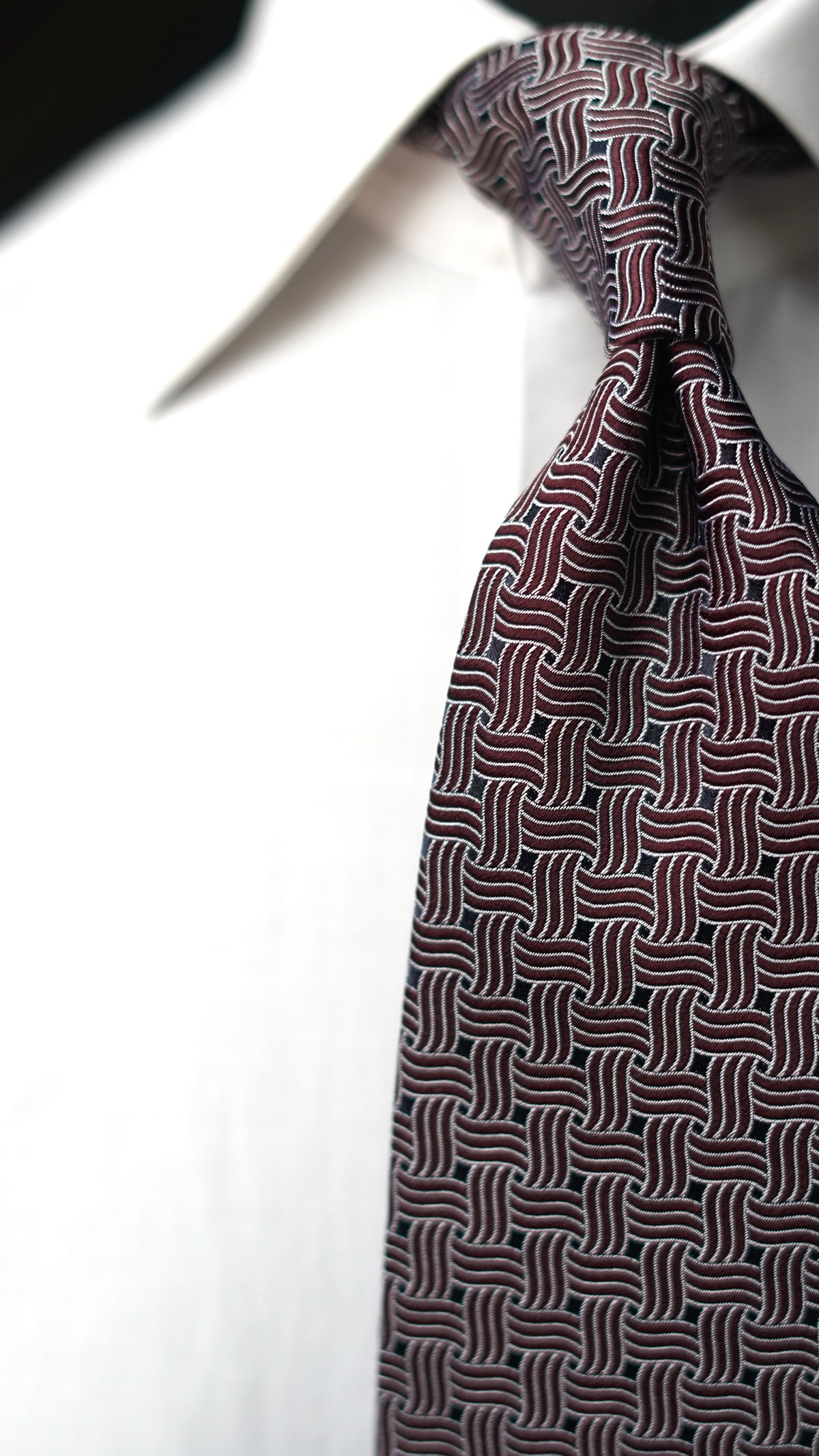Bice Burgundy Silk Necktie