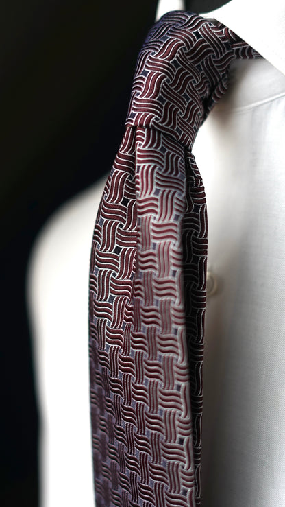 Bice Burgundy Silk Necktie