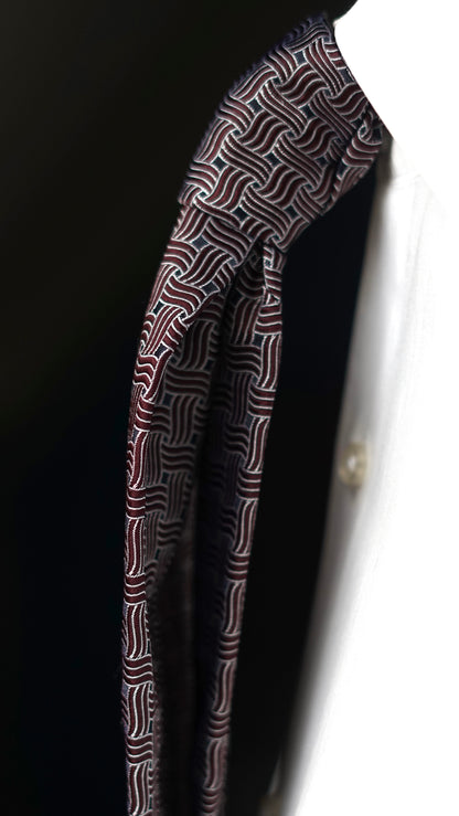 Bice Burgundy Silk Necktie