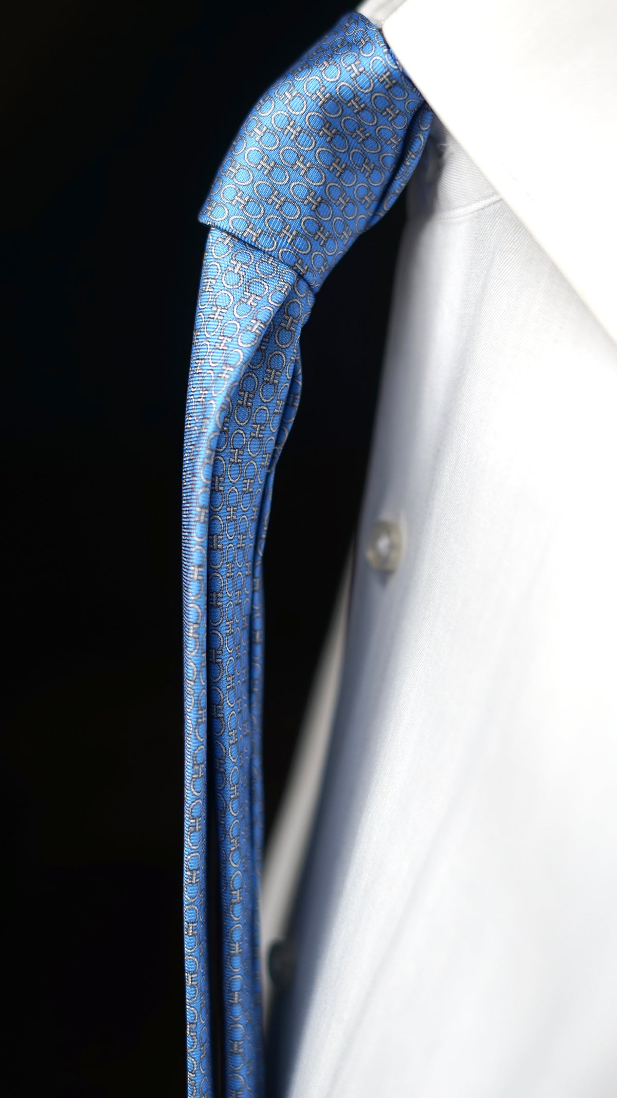 Bespoke Tapioca Cielo Silk Necktie