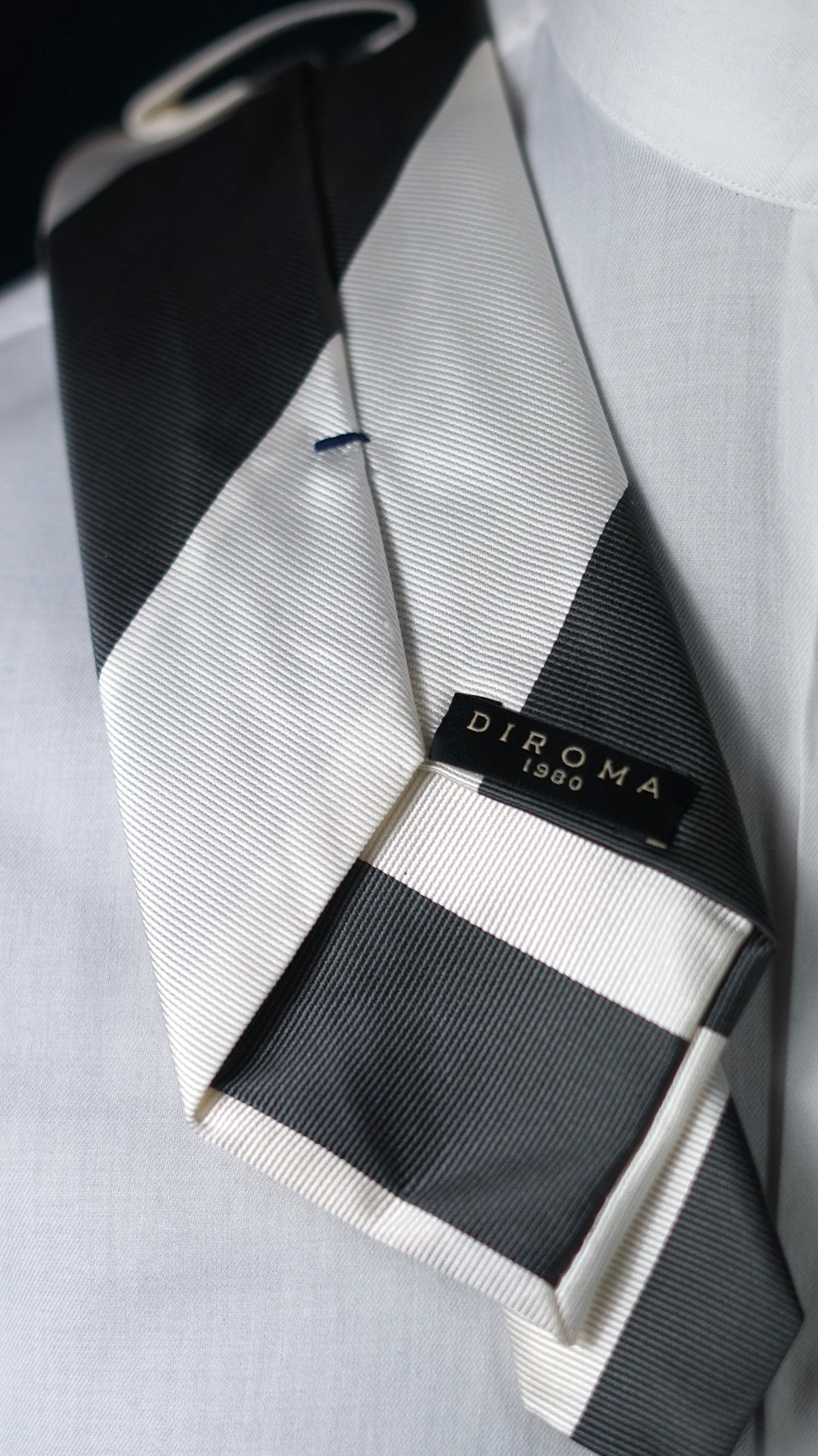 Avorio Grey Silk Necktie
