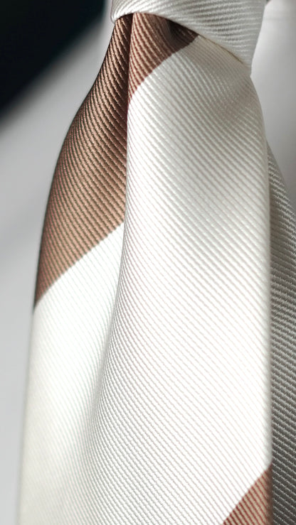 Avorio Taupe Silk Necktie