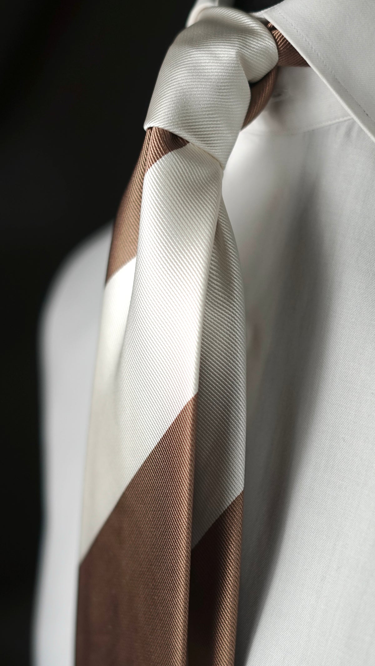 Avorio Taupe Silk Necktie