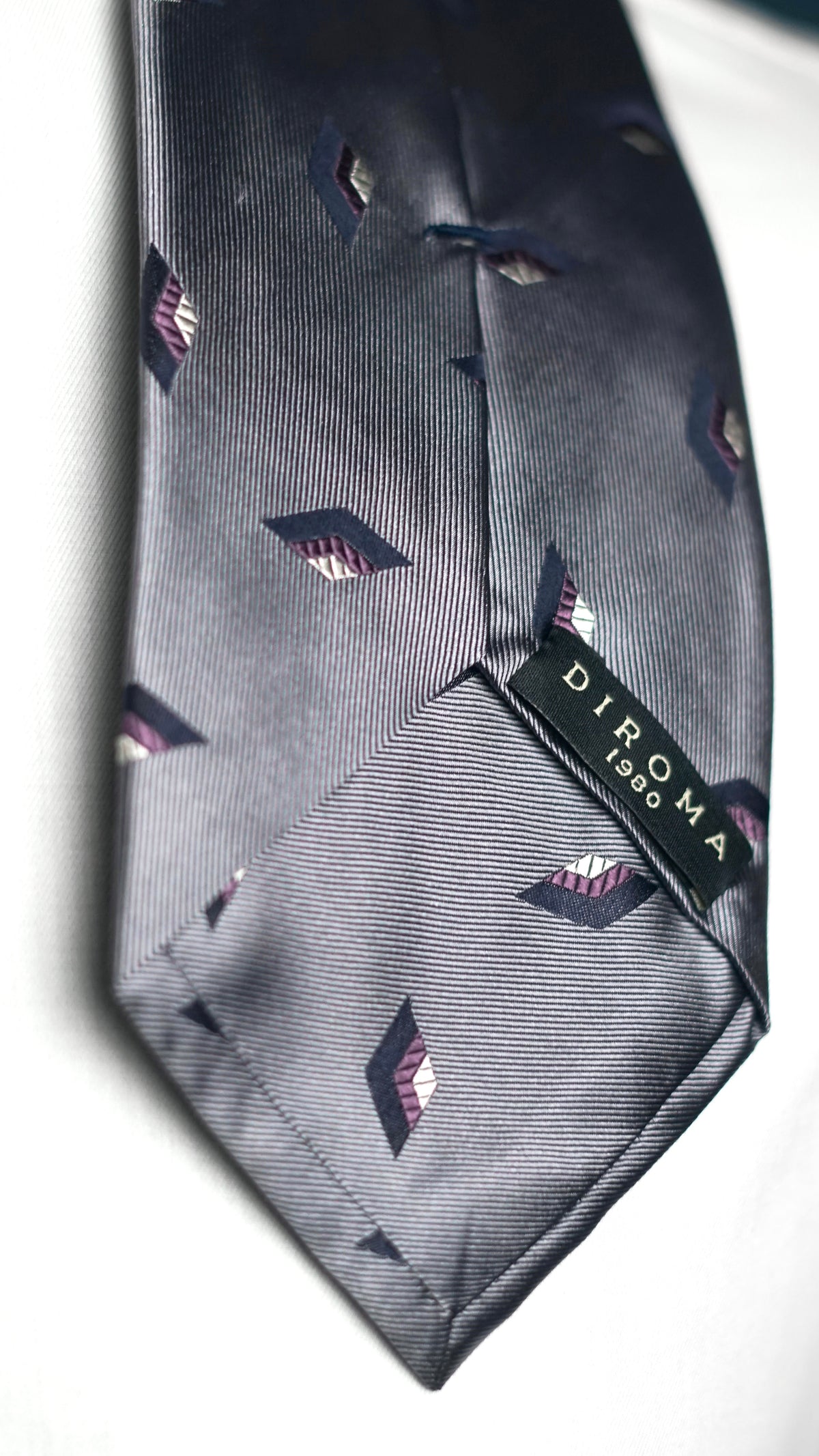 Diomeda Grey Silk Necktie