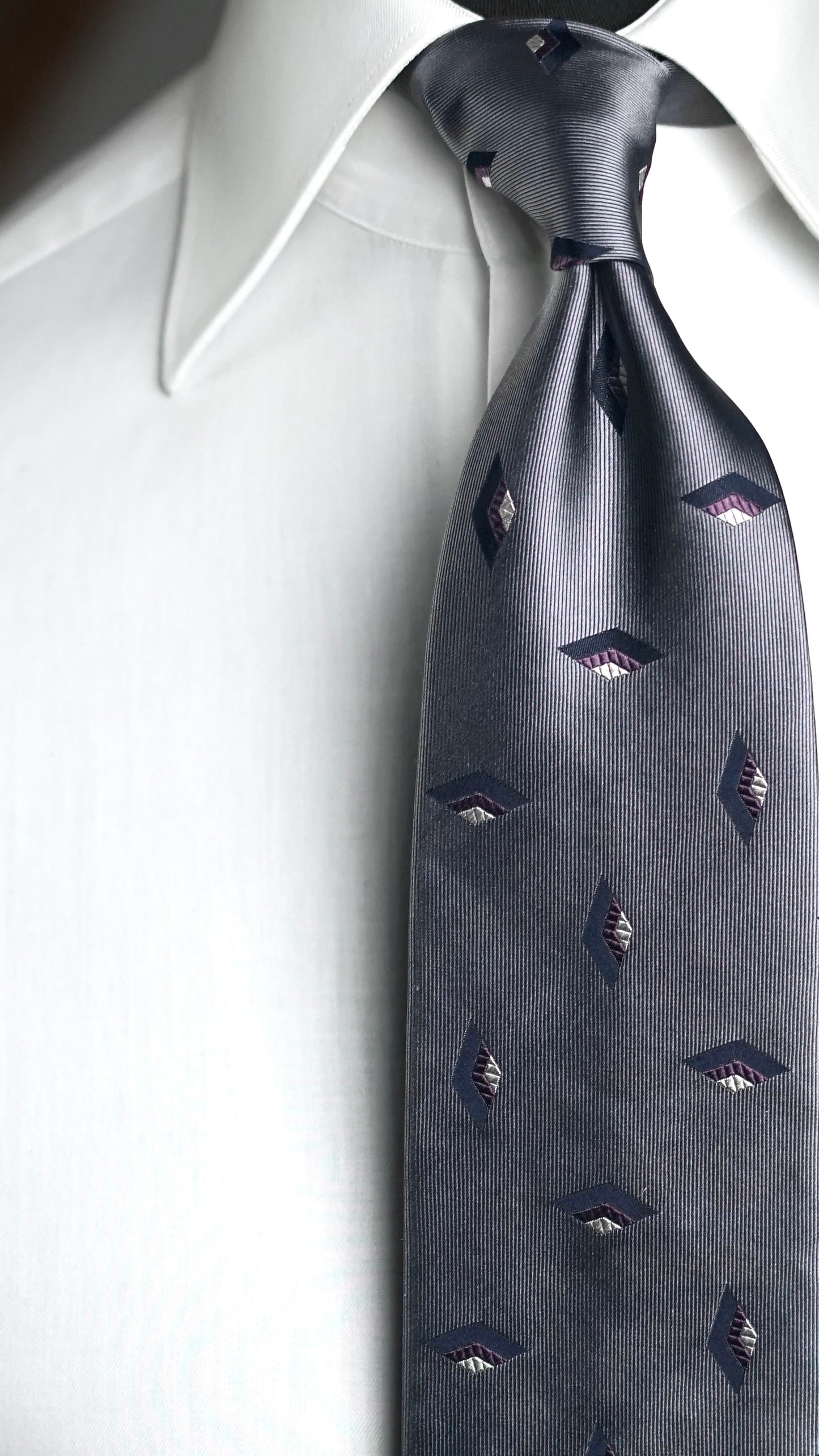 Diomeda Grey Silk Necktie