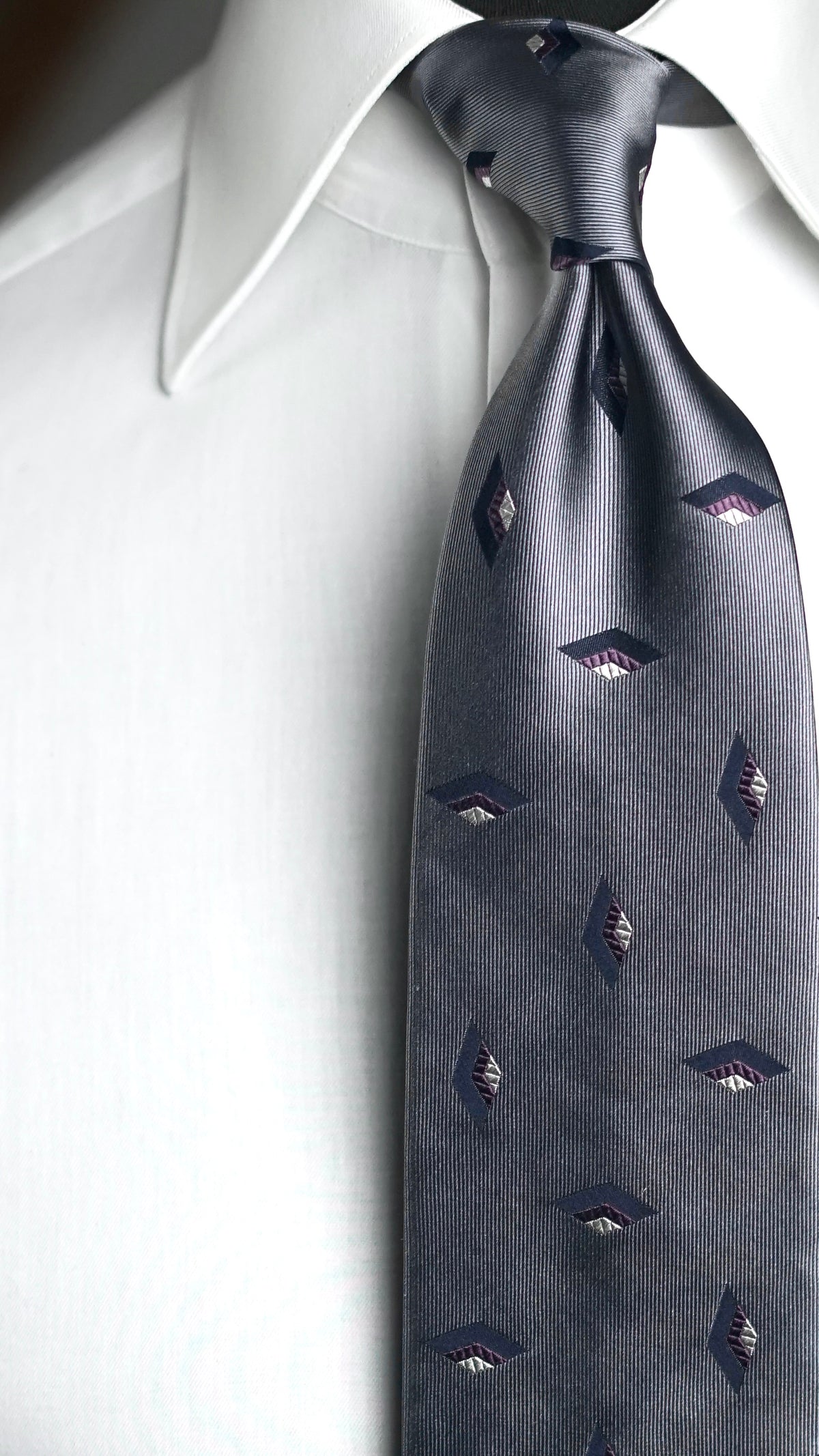 Diomeda Grey Silk Necktie