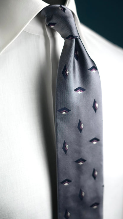 Diomeda Grey Silk Necktie