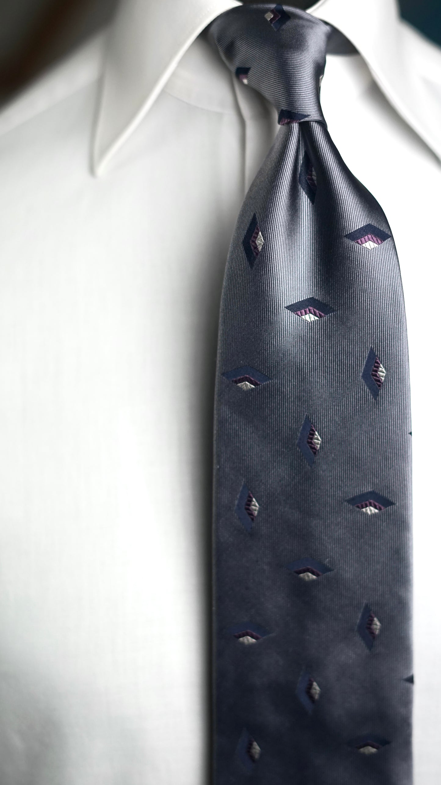Diomeda Grey Silk Necktie