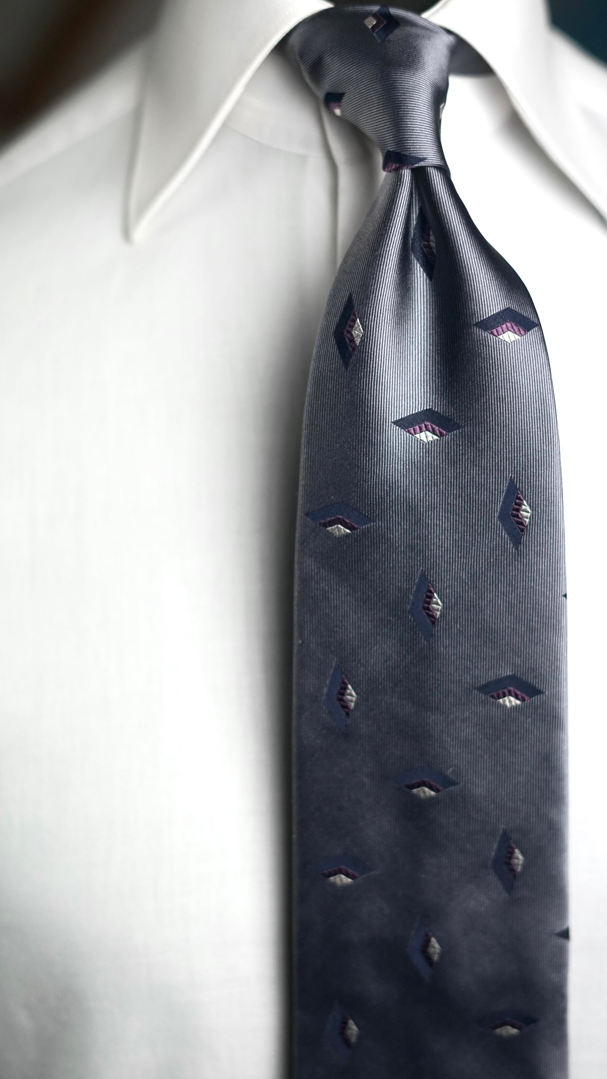 Diomeda Grey Silk Necktie