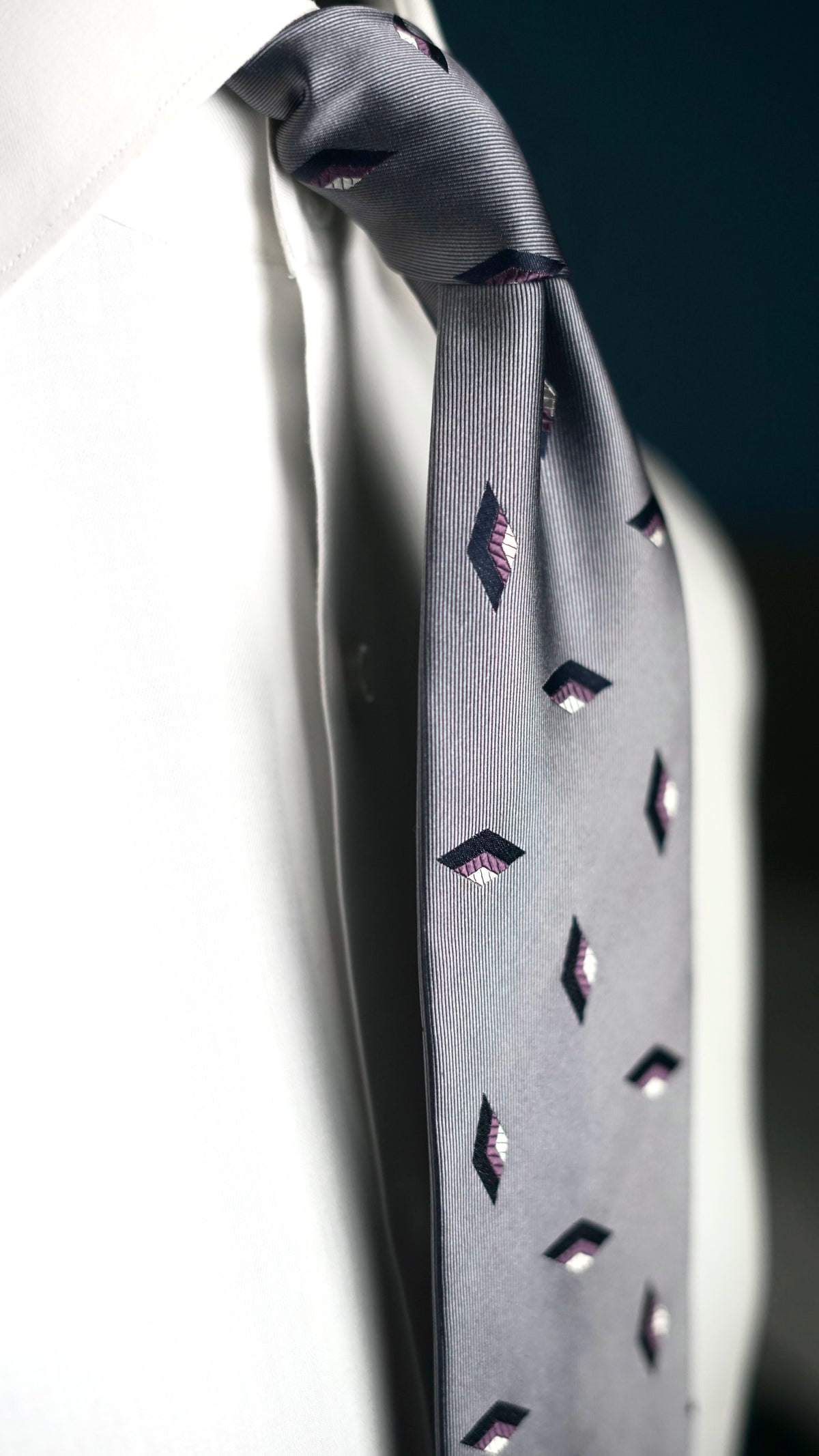 Diomeda Grey Silk Necktie