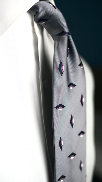 Diomeda Grey Silk Necktie