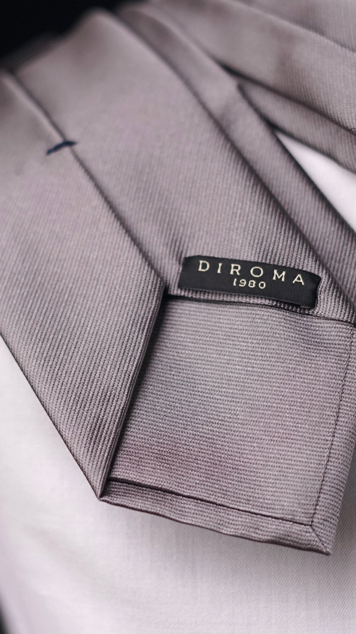 Bespoke Grigia Solida Silk Necktie