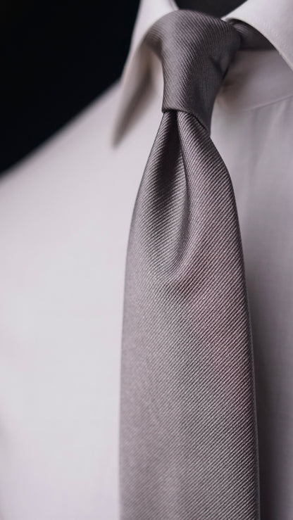 Grigia Solida Silk Necktie