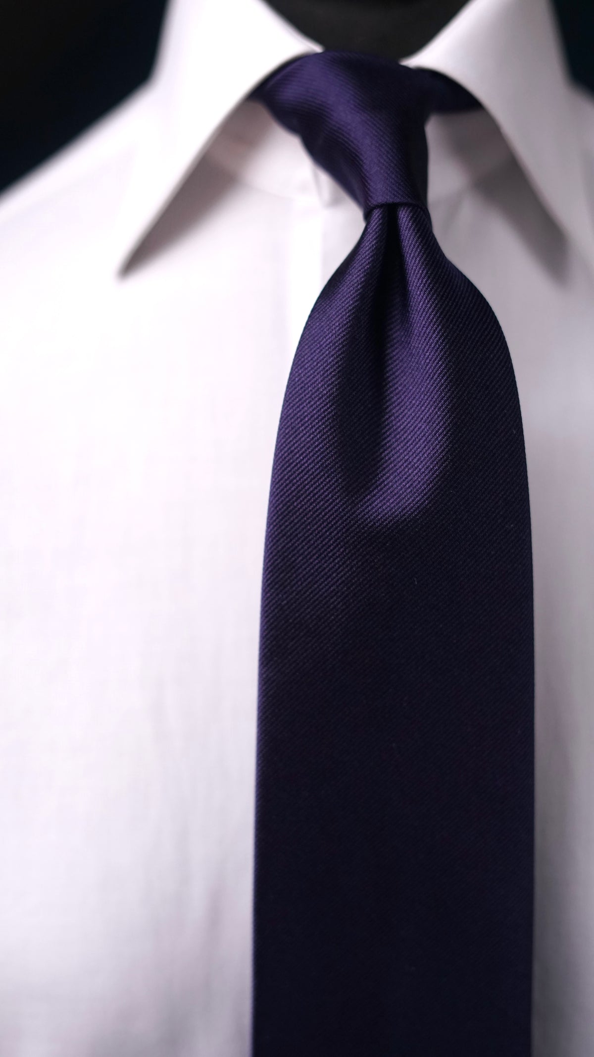 Viola Scura Solida Silk Necktie