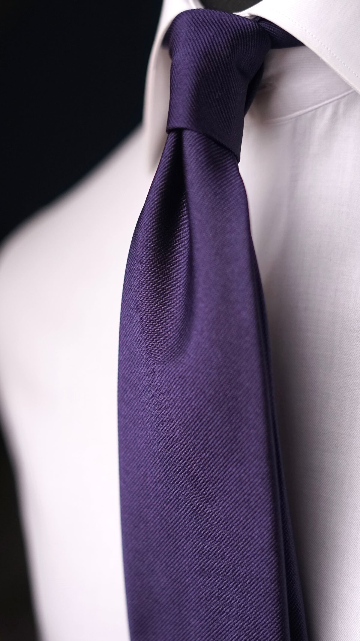 Viola Scura Solida Silk Necktie