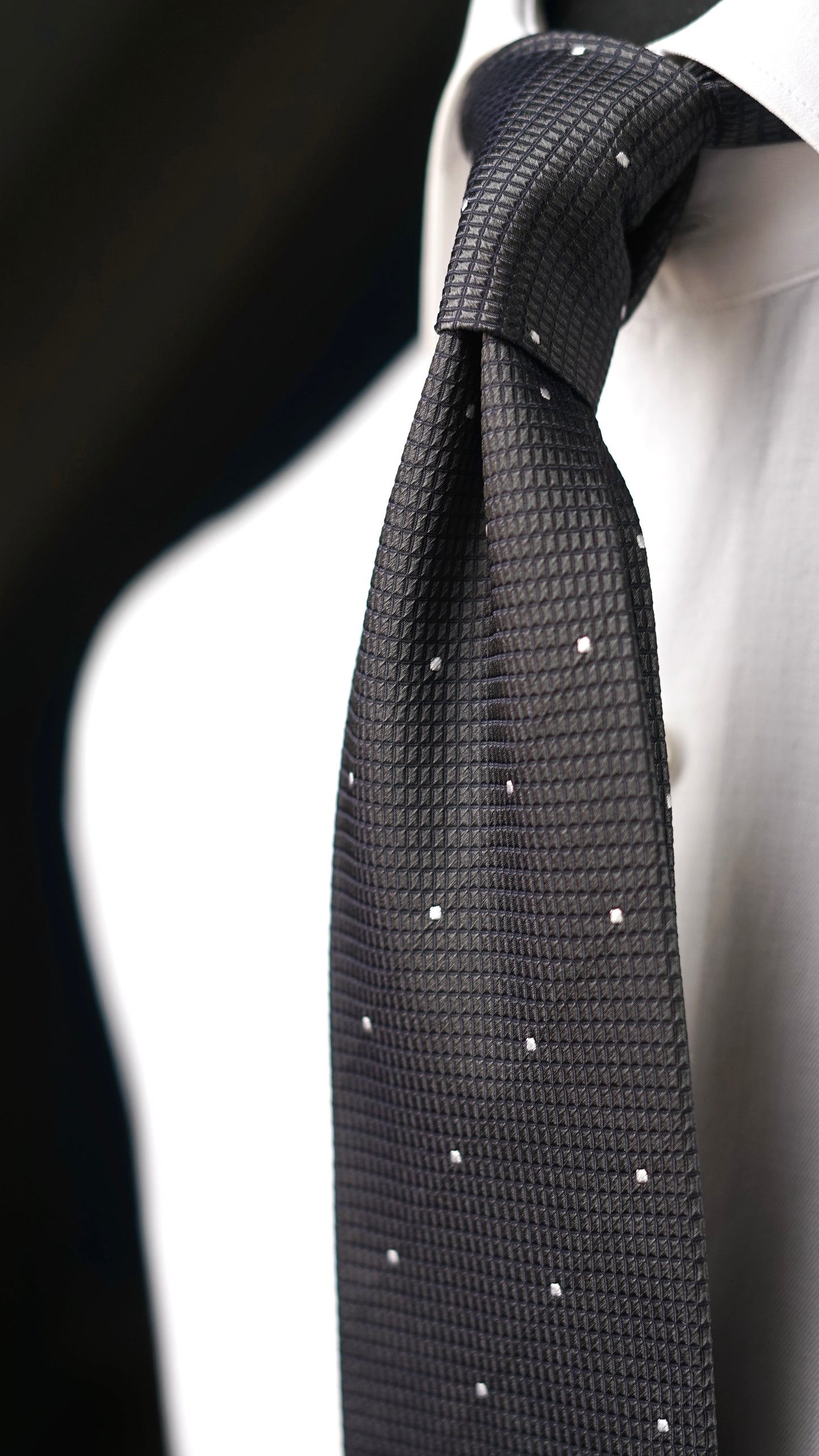 Catania Grey Silk Necktie