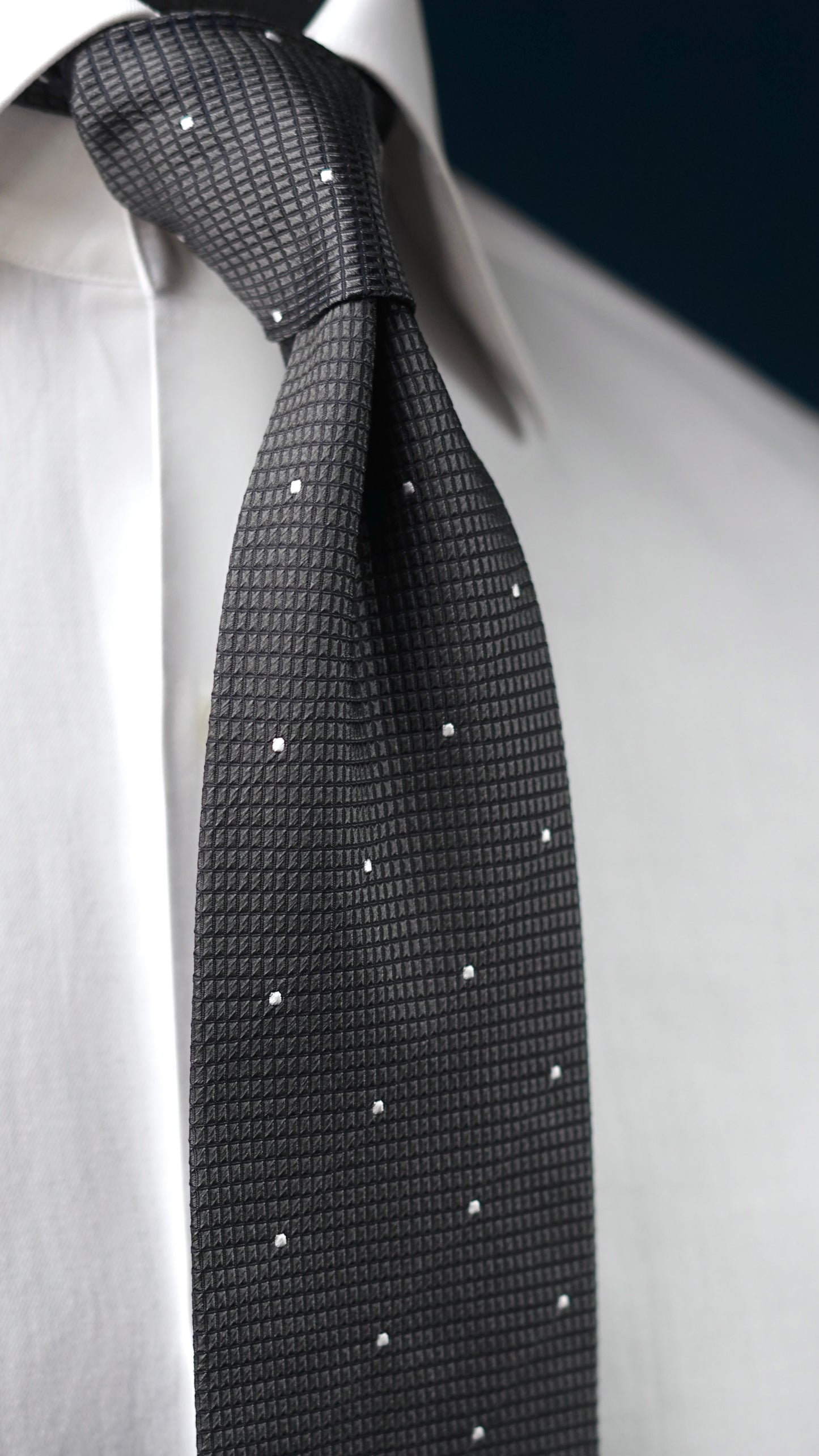 Catania Grey Silk Necktie