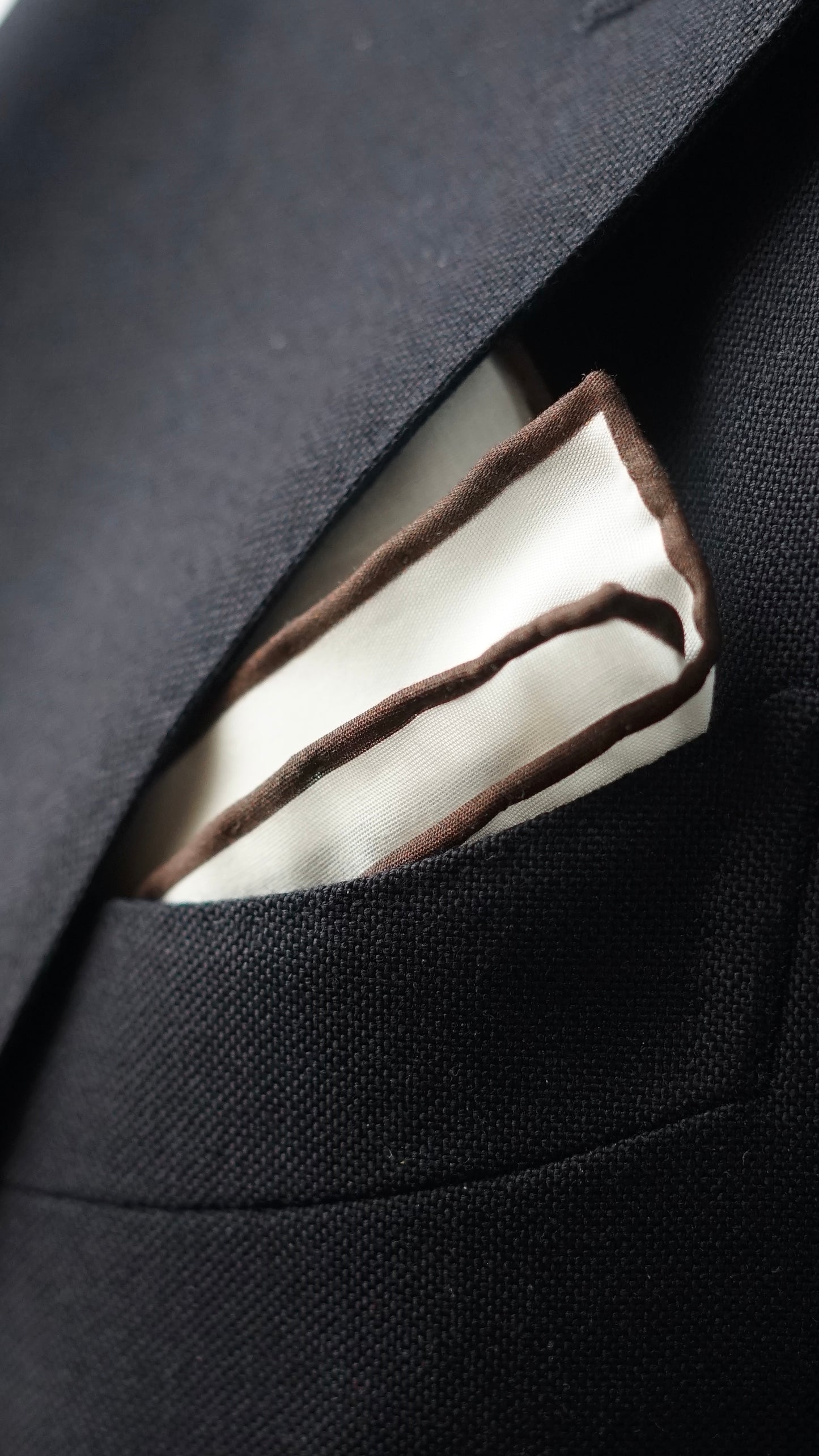 Brown Cotton Pocket Square