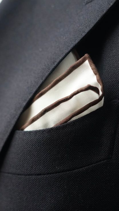 Brown Cotton Pocket Square