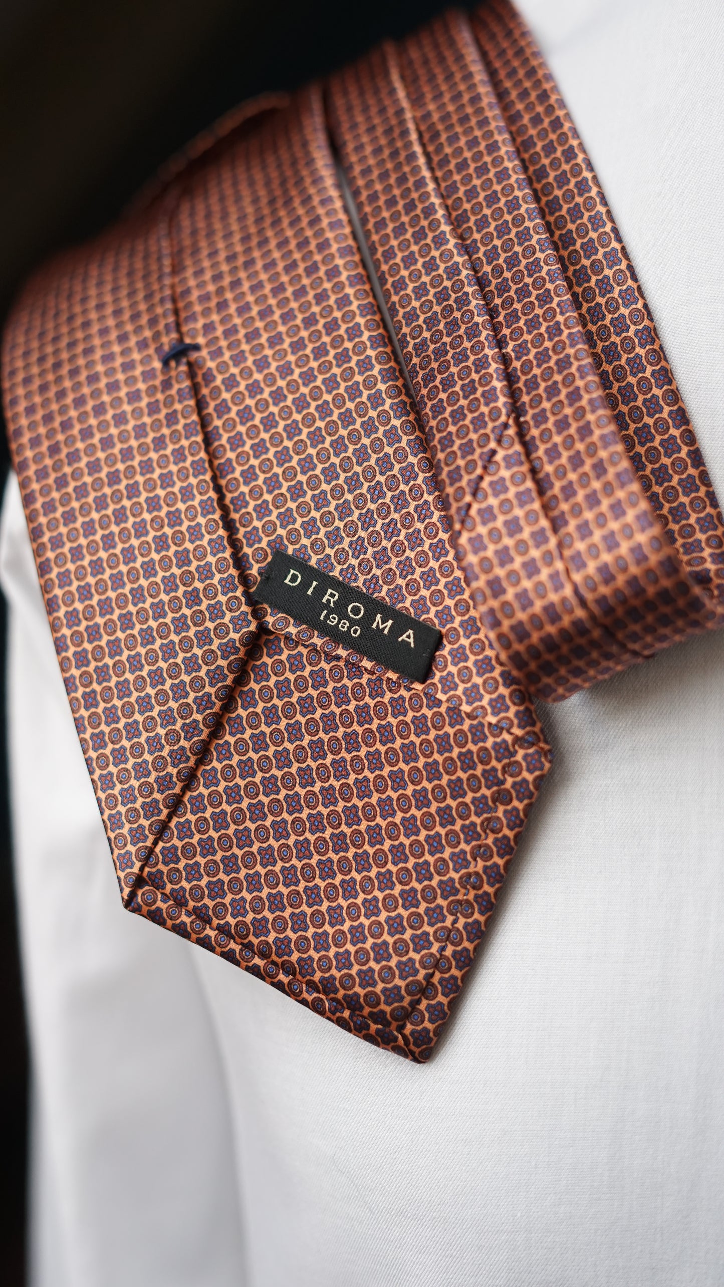 Polvere Orange Satin Silk Necktie