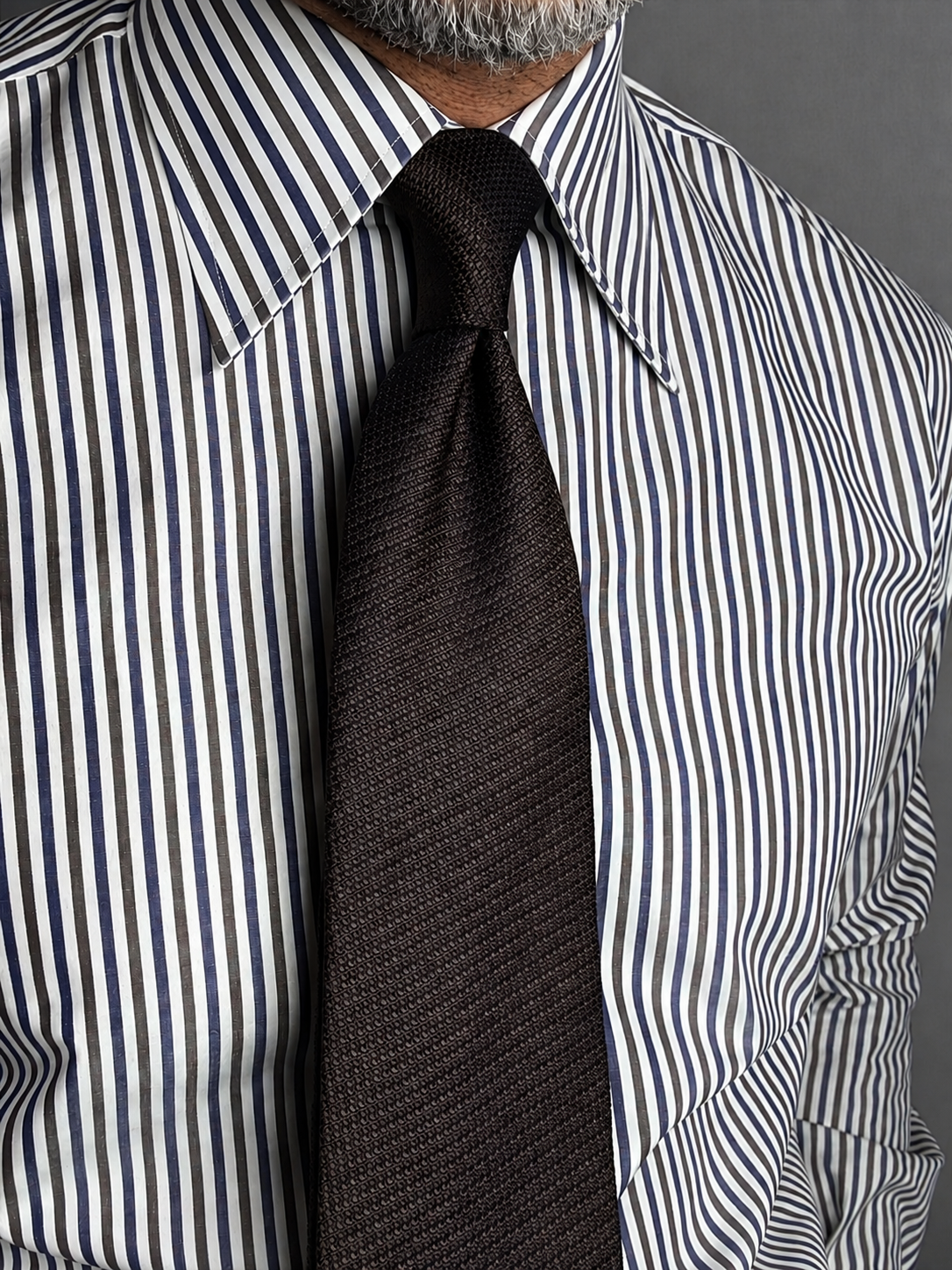 Tiglia Pin Point Collar Cotton Dress Shirt MTO