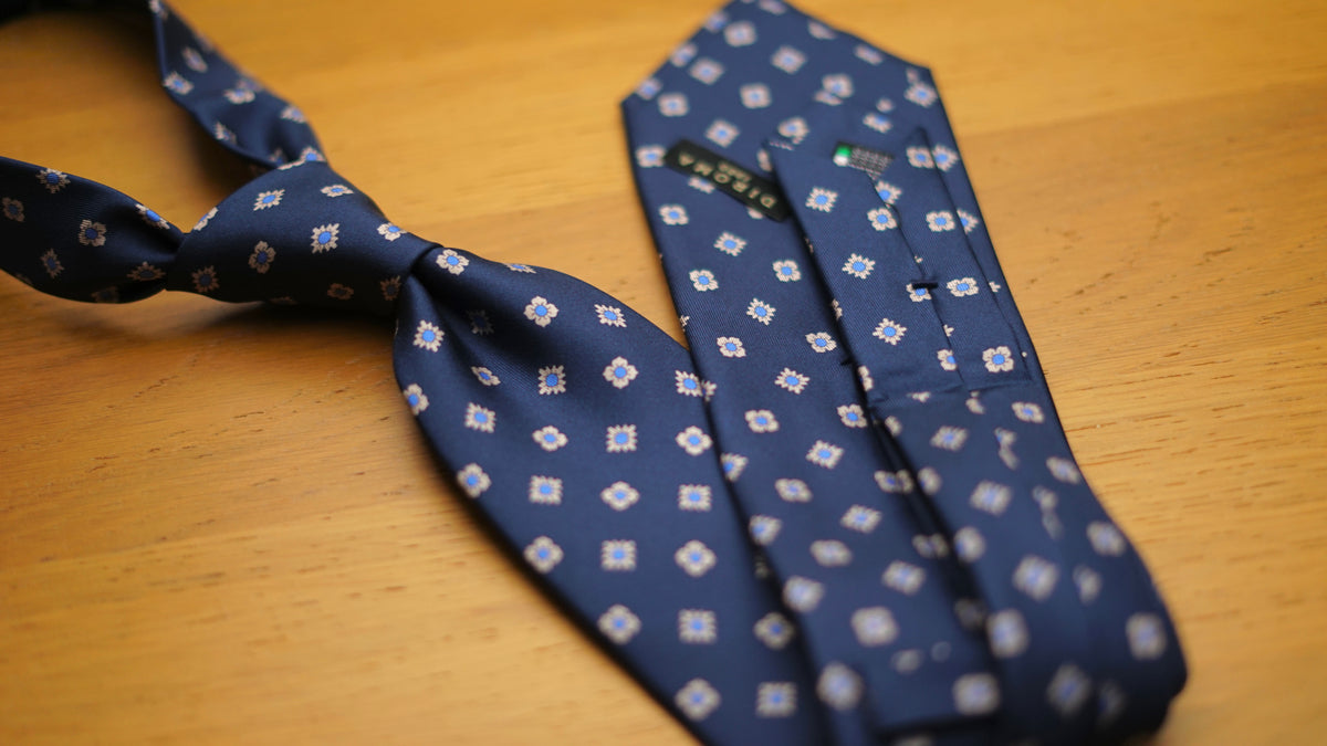 Reinalda Blue Silk Necktie