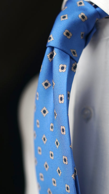 Reinalda Blue Silk Necktie
