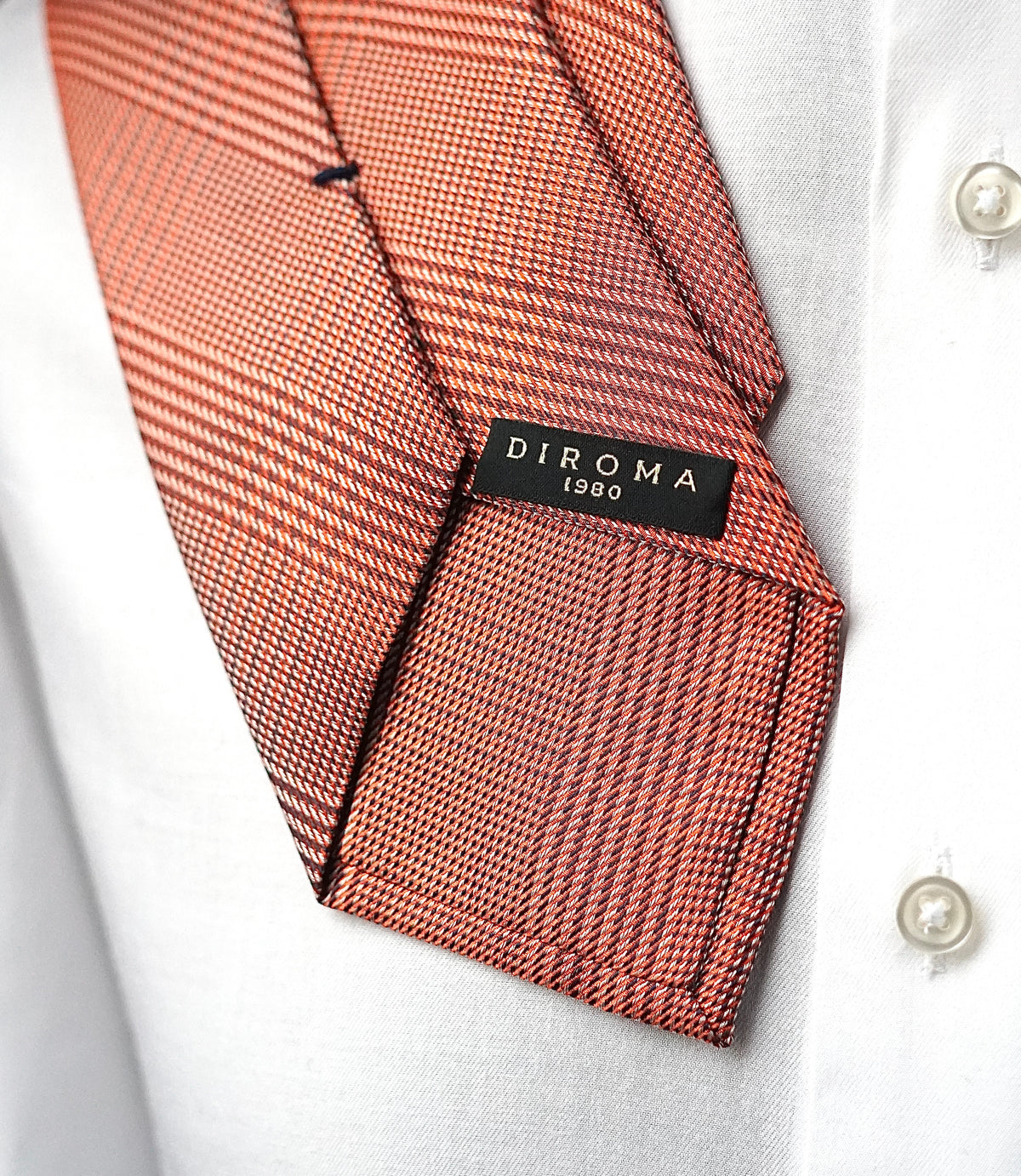 Bespoke Glen Copper Silk Necktie
