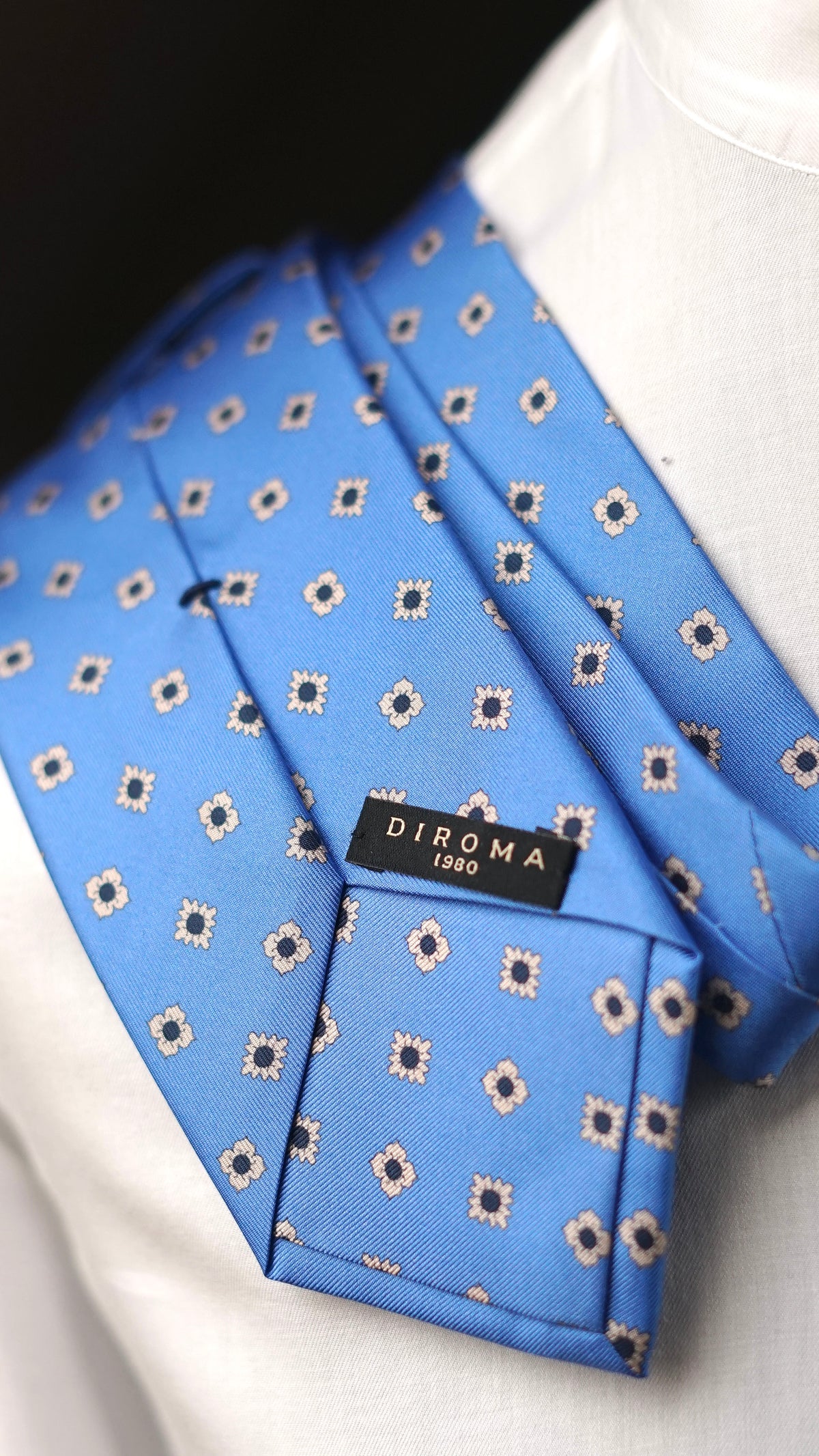 Reinalda Blue Silk Necktie