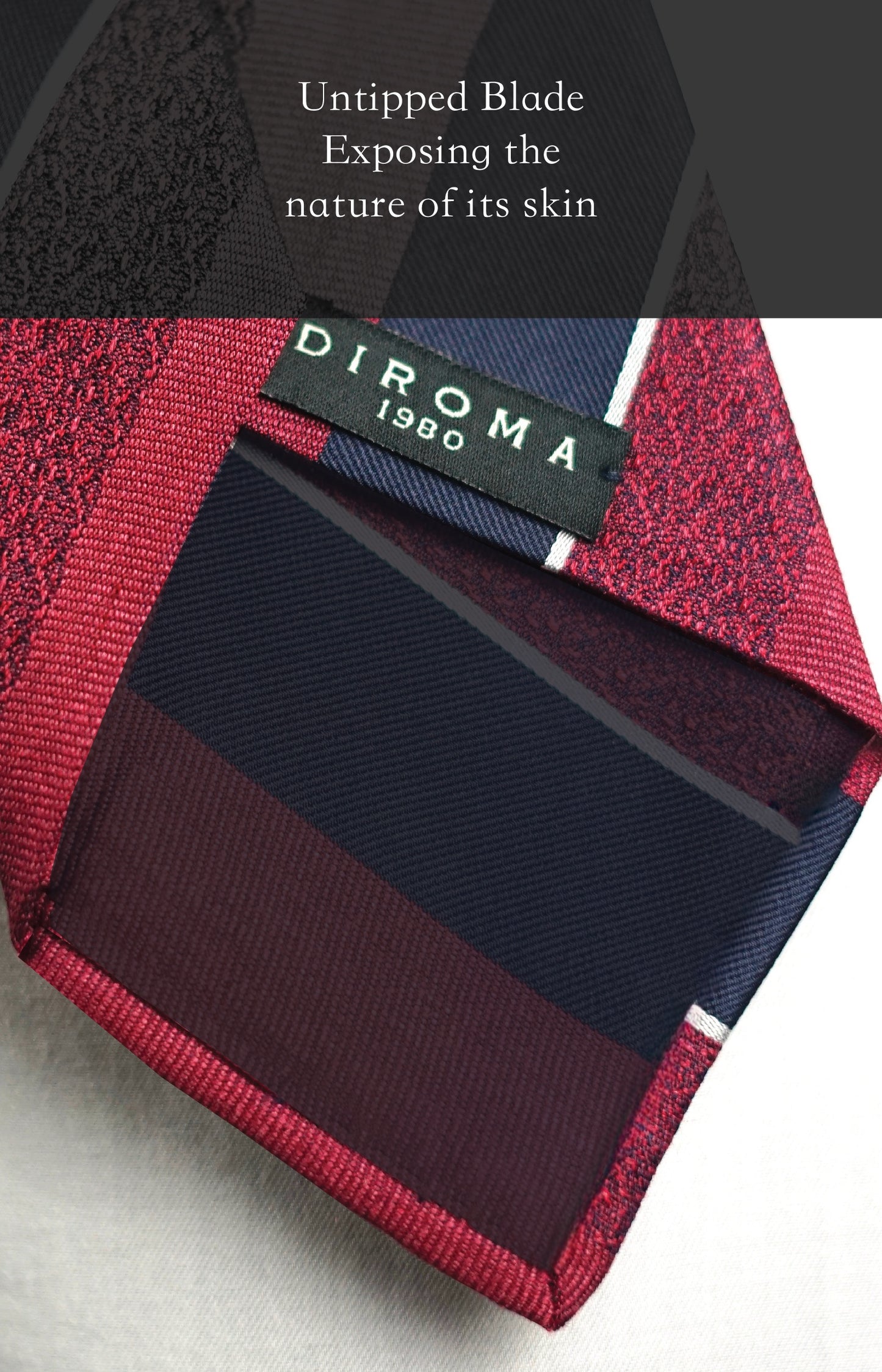 Bespoke Melange Bordeaux Silk Necktie