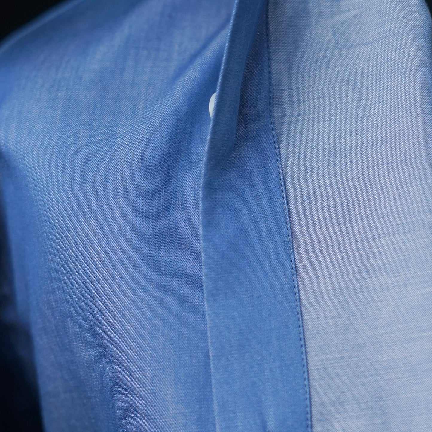 Denim Twill 2/1 Solid Dyed Blue 1005 Cotton Shirt MTO