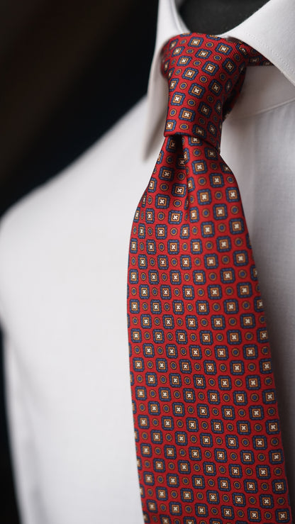 Brigitte Red Silk Necktie