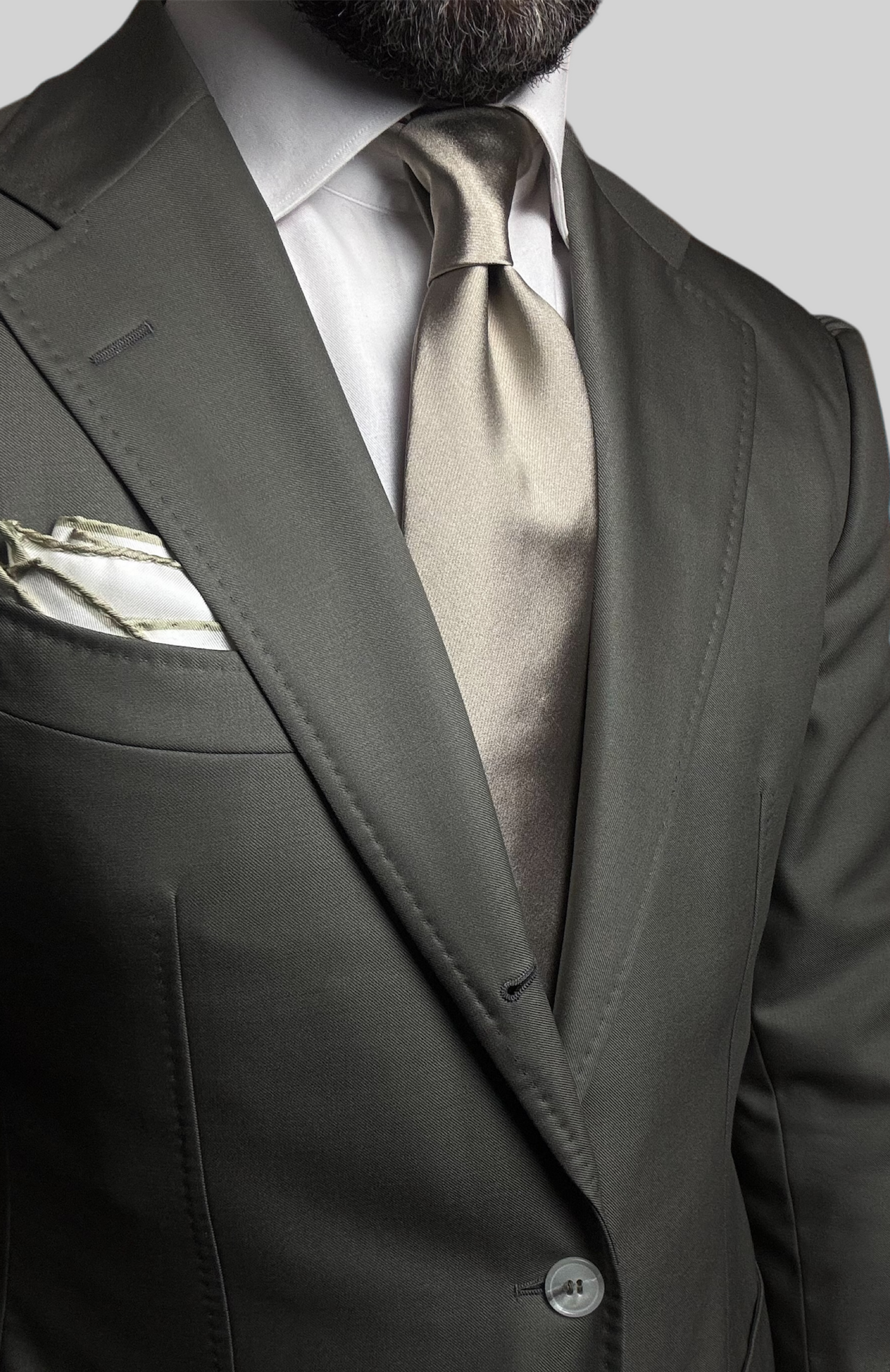 Champagne Solida Satin Silk Necktie