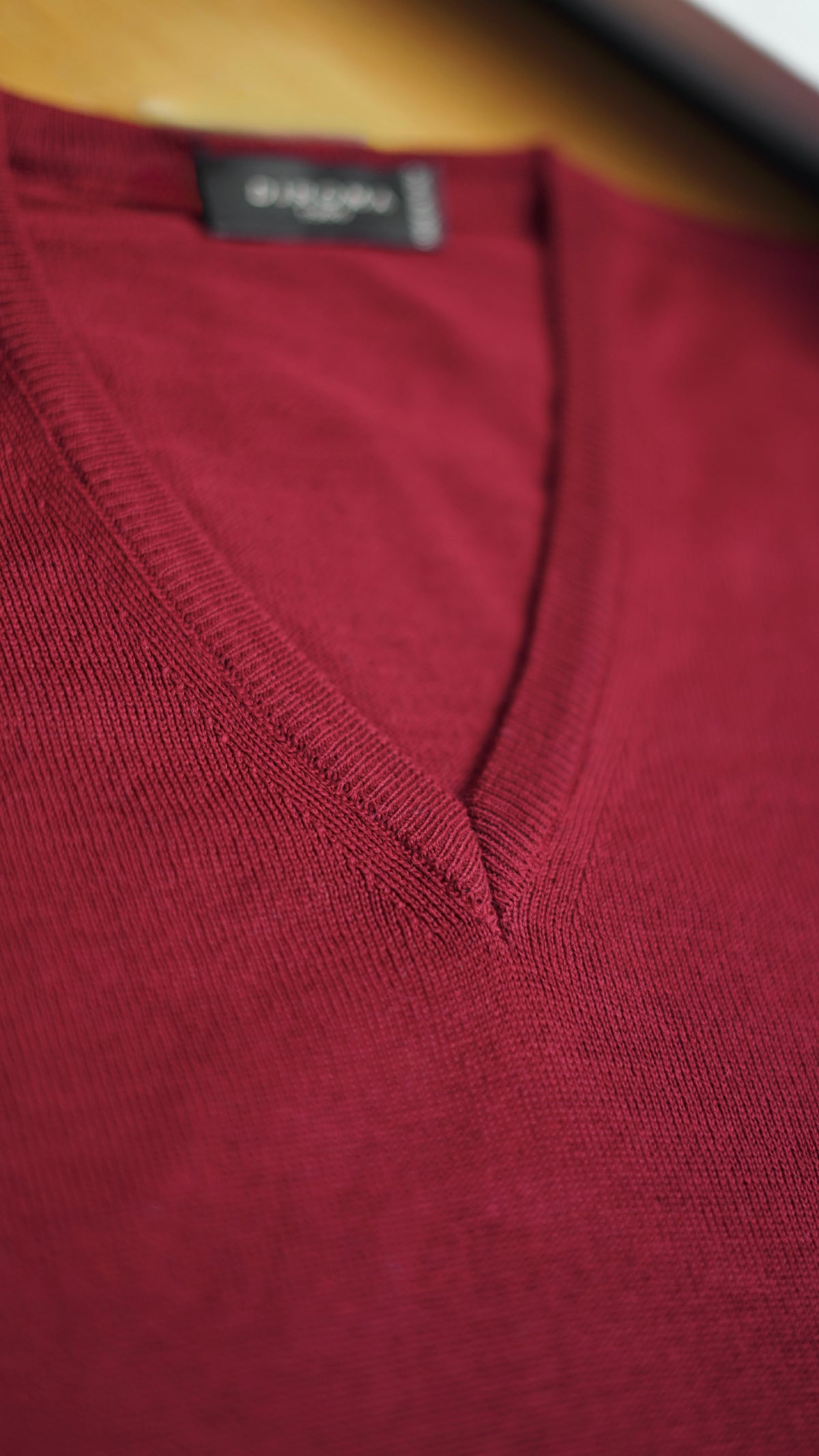 Burgundy Wide V-Neck