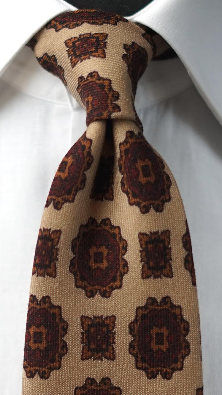 Tirrenia Light Brown Wool Necktie