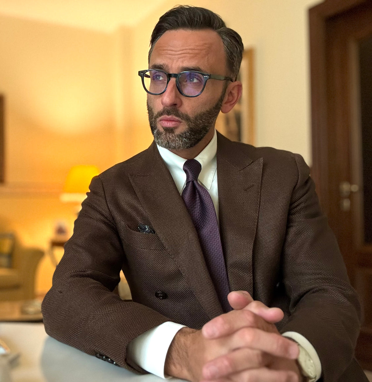 Bespoke Riga Viola Silk Necktie