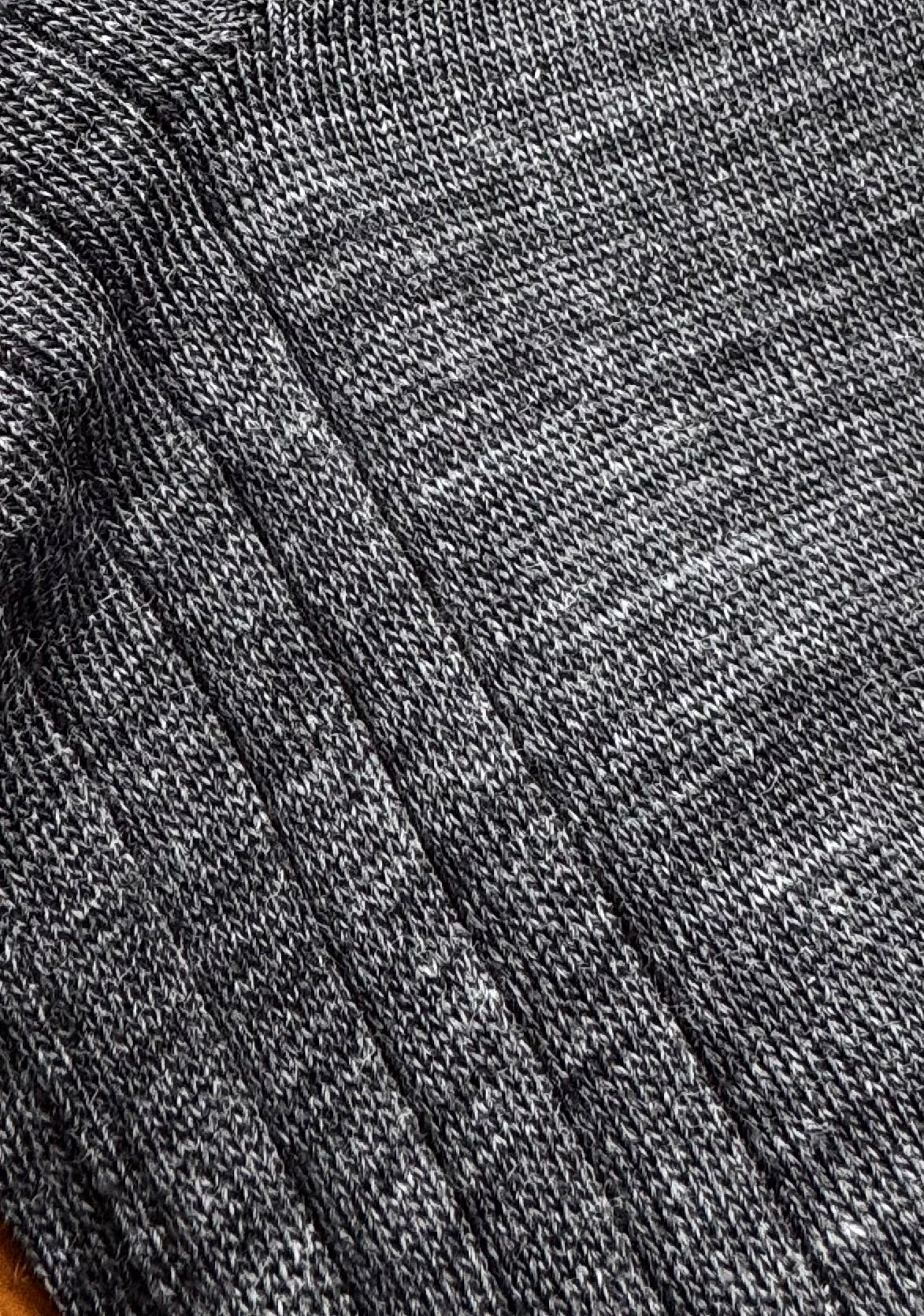 Charcoal Grey Knee High Ribbed Light Merino Wool Ribbed Socks