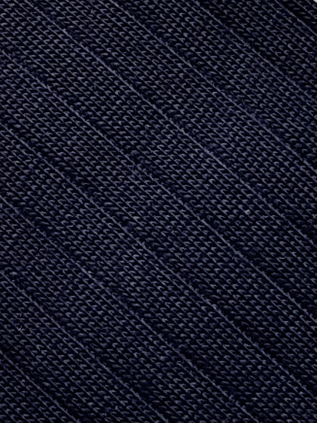 Navy Knee High Ribbed Light Merino Wool Ribbed Socks