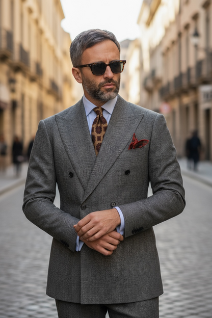 Tirrenia Light Brown Wool Necktie