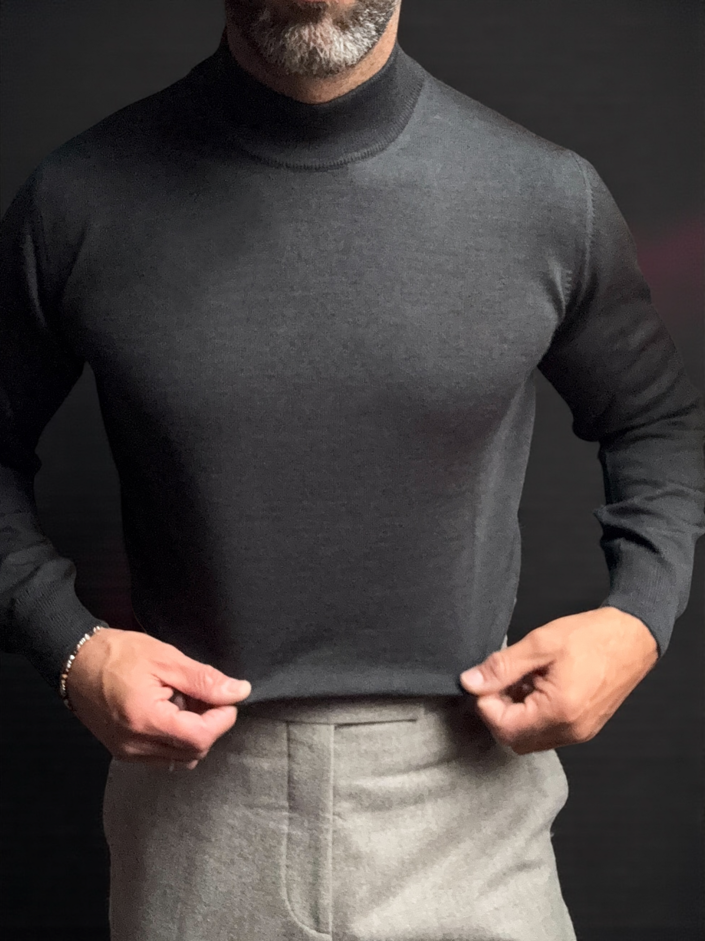 Antracite Wool High Neck