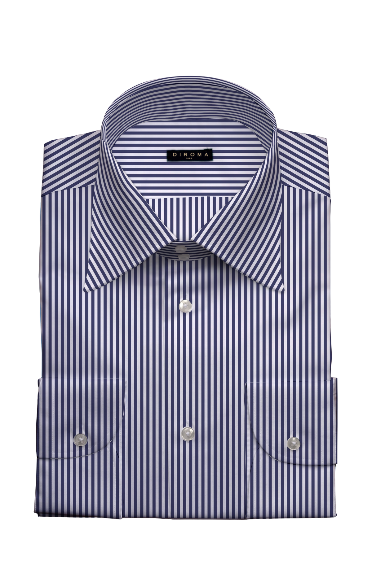 Ramona Blue Classic Collar Cotton Dress Shirt