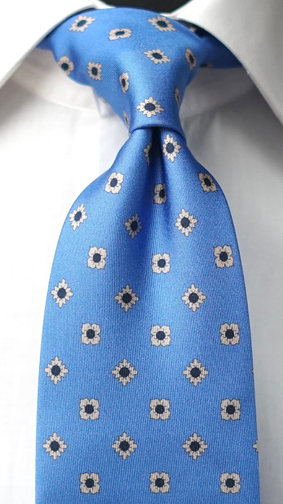 Reinalda Blue Silk Necktie