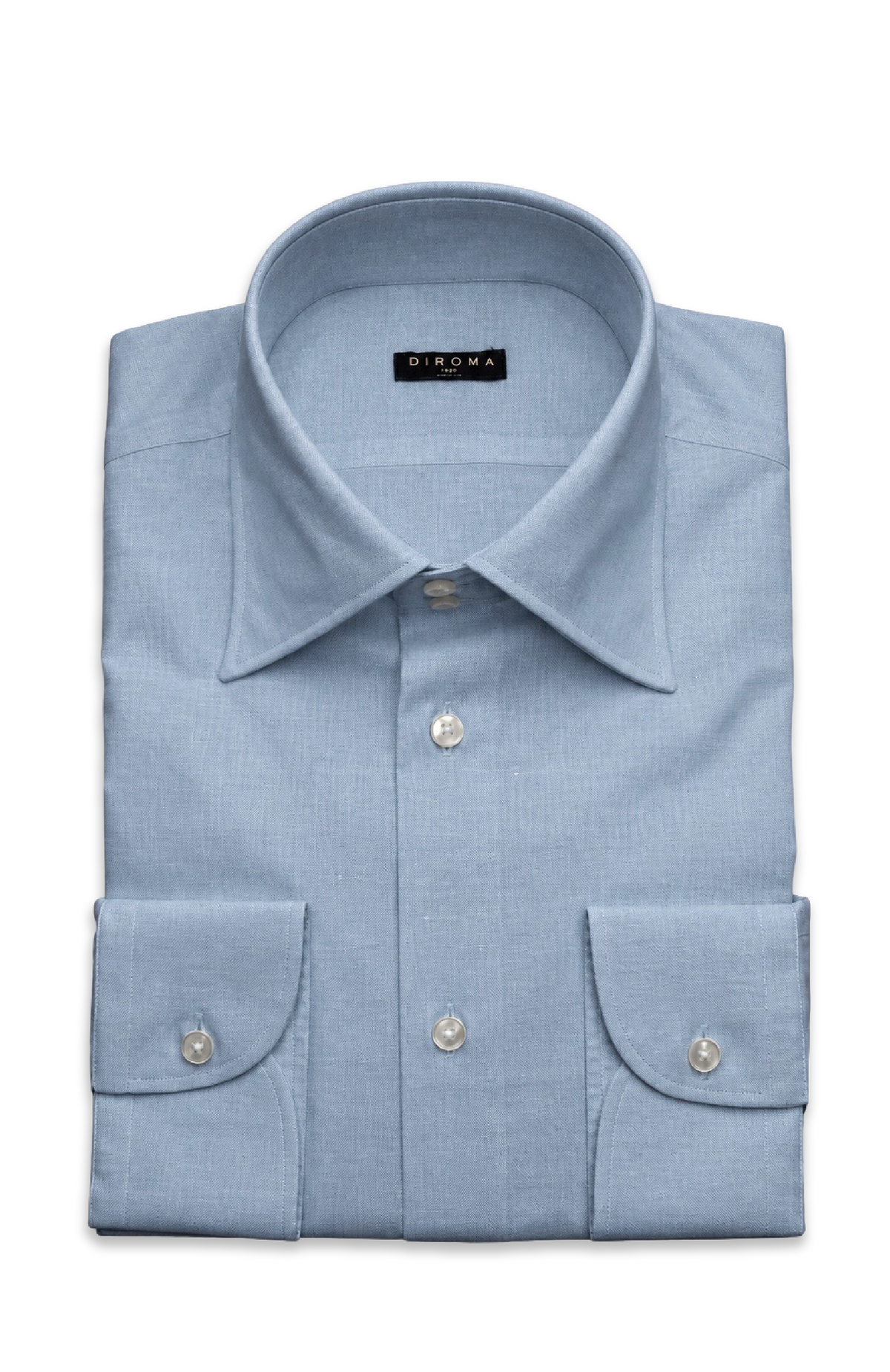 America Light Denim Classic Collar Dress Shirt MTO