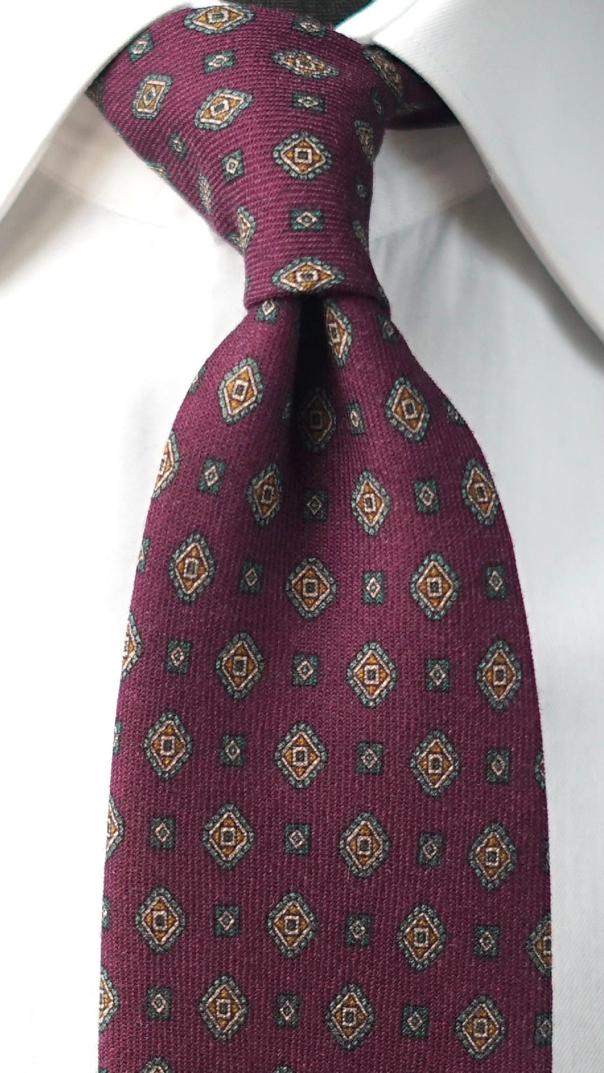 Tessa Aubergine Wool Necktie
