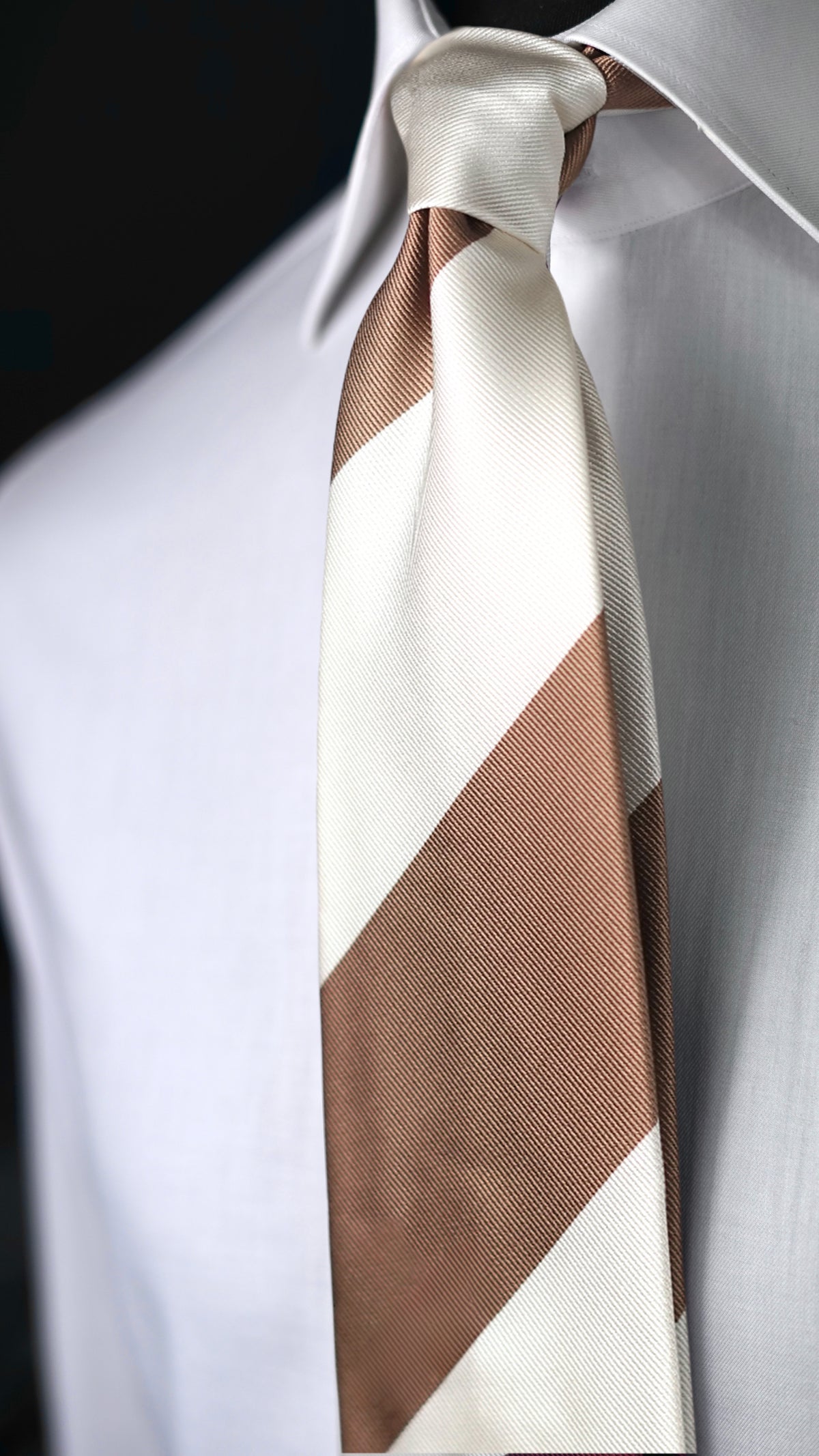 Avorio Taupe Silk Necktie