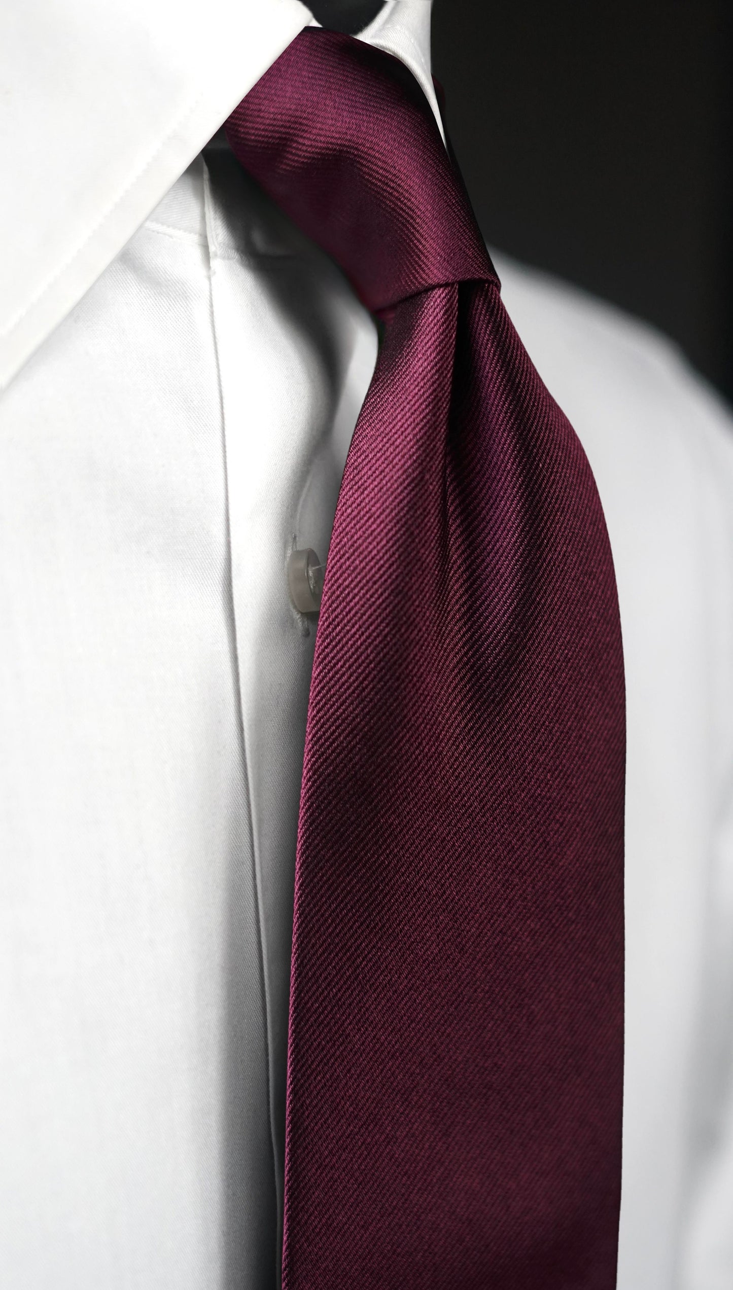 Melanzana Chiara Solida Silk Necktie