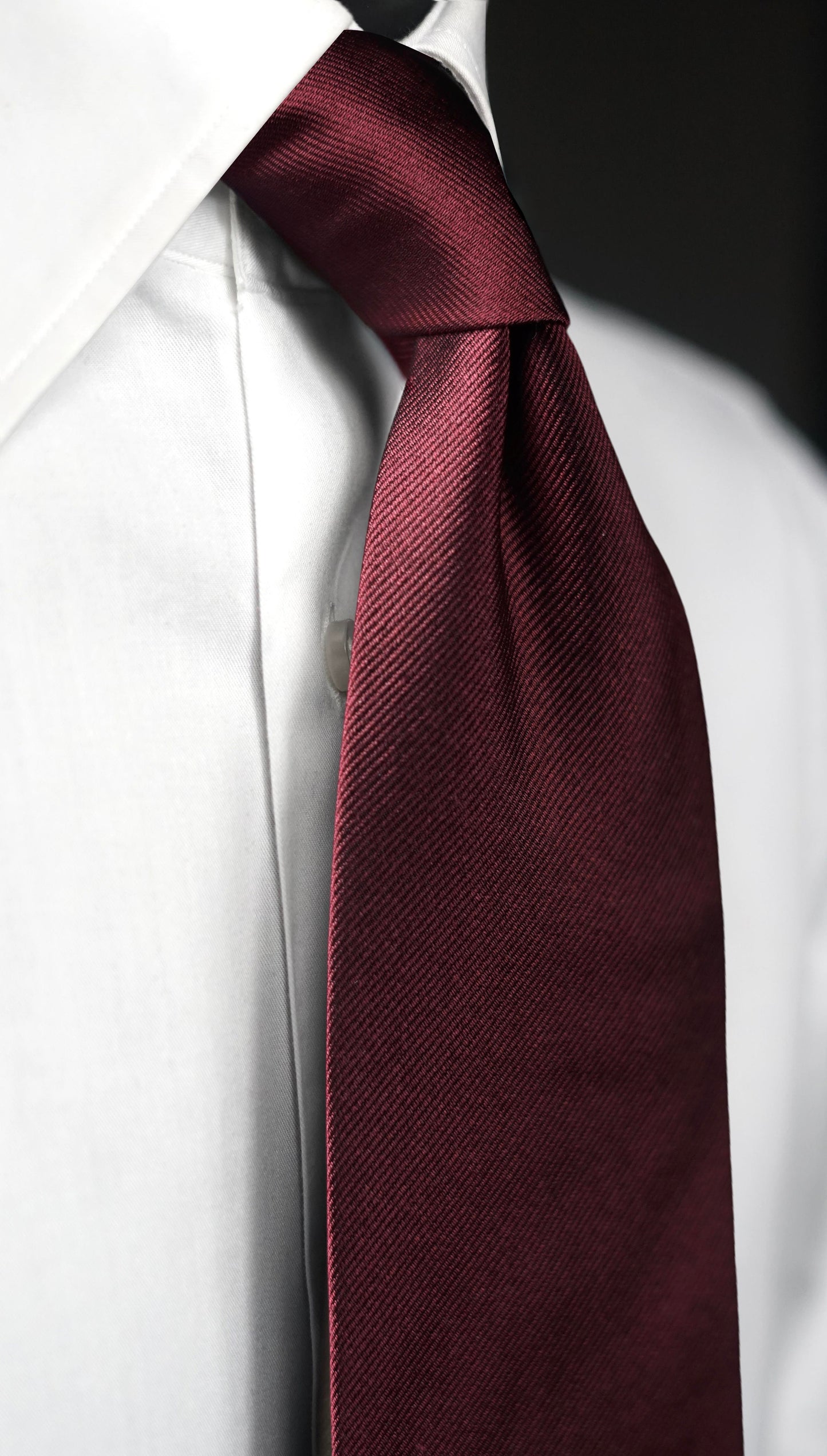 Burgundy Solida Silk Necktie